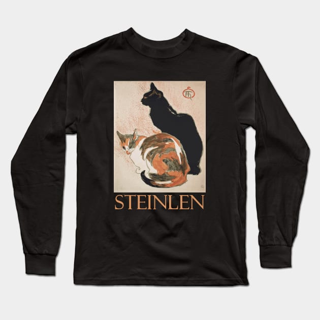 Two Cats by Théophile Steinlen Long Sleeve T-Shirt by Naves